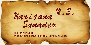 Marijana Sanader vizit kartica
